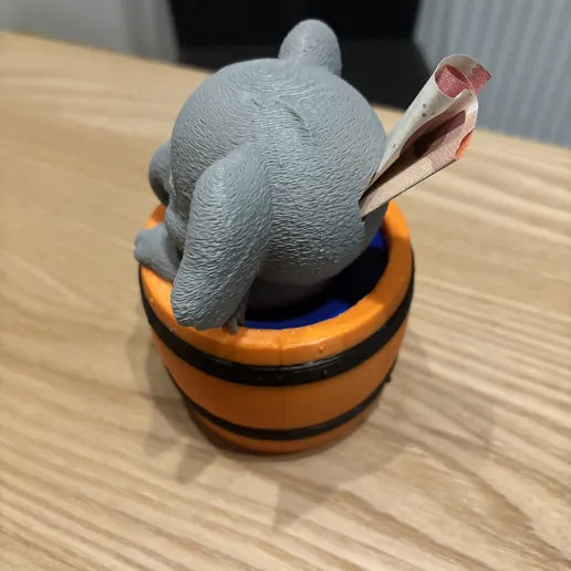 Elefant Spardose Rückansicht